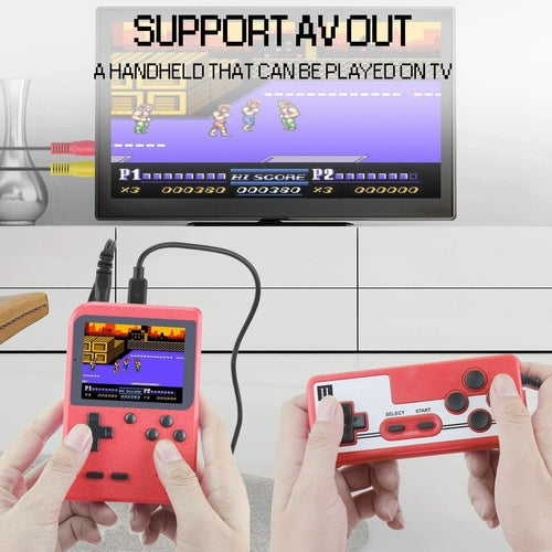 Consola de juegos portátil Douyin transfronteriza 400 en 1, consola de juegos retro nostálgica para niños, mini consola de juegos portátil para juego individual y doble