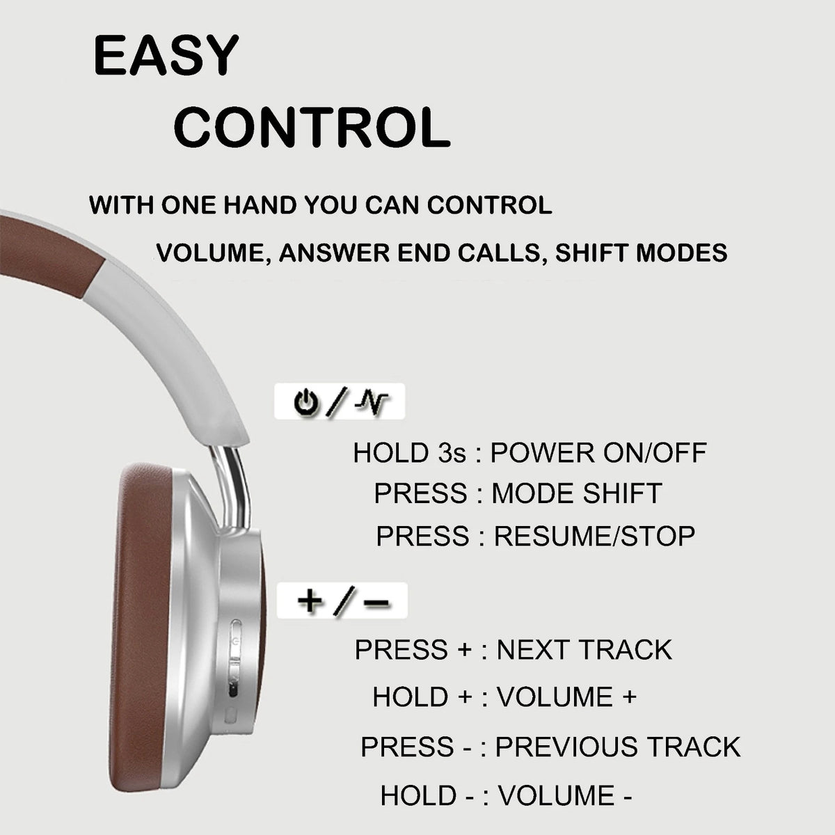 Wireless Bluetooth 5.3 Headband Headphones TEISCHE with Powerful Bass and 40 Hours Playtime, designed for sports with removable 3.5mm audio jack, lightweight at 280g, and optimized sound for a premium music experience.