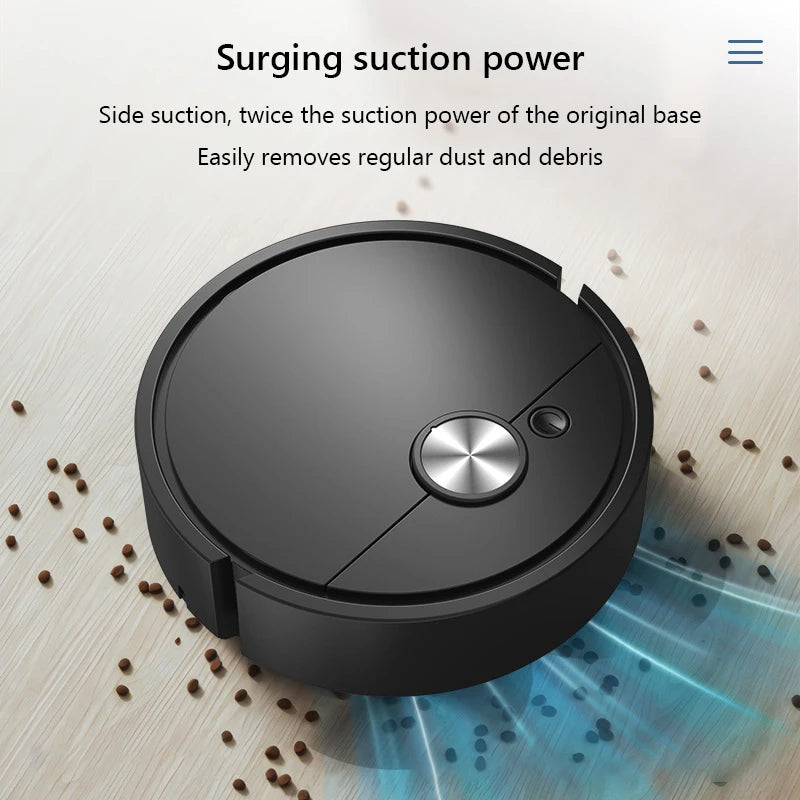 Robot Aspirador Modelo Barrido Automático Mini Máquina de Limpieza para Hogar Carga USB Recargable Fregona Inteligente 3 en 1 Aspiradora 2026
