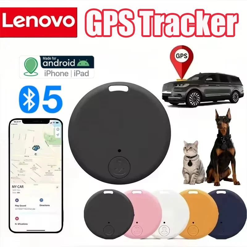 Lenovo GPS Tracker Bluetooth 5.0 Anti-Lost GPS Mini Device Pet Elderly Kid Bag Wallet Car Tracking For IOS Android Smart Finder